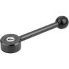 Kipp Adjustable Tension Levers low profile, internal thread, 0°, metric K0114.1081